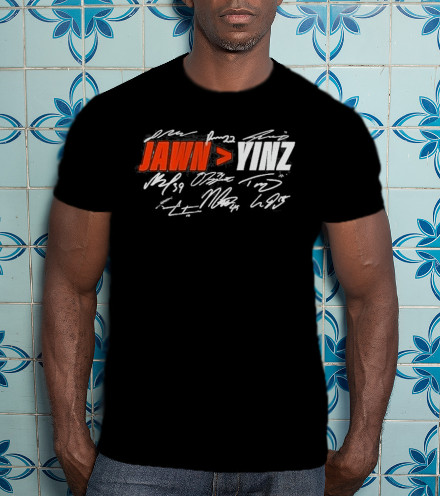 Philadelphia Jawn Greater Than Yinz Signatures T-Shirt