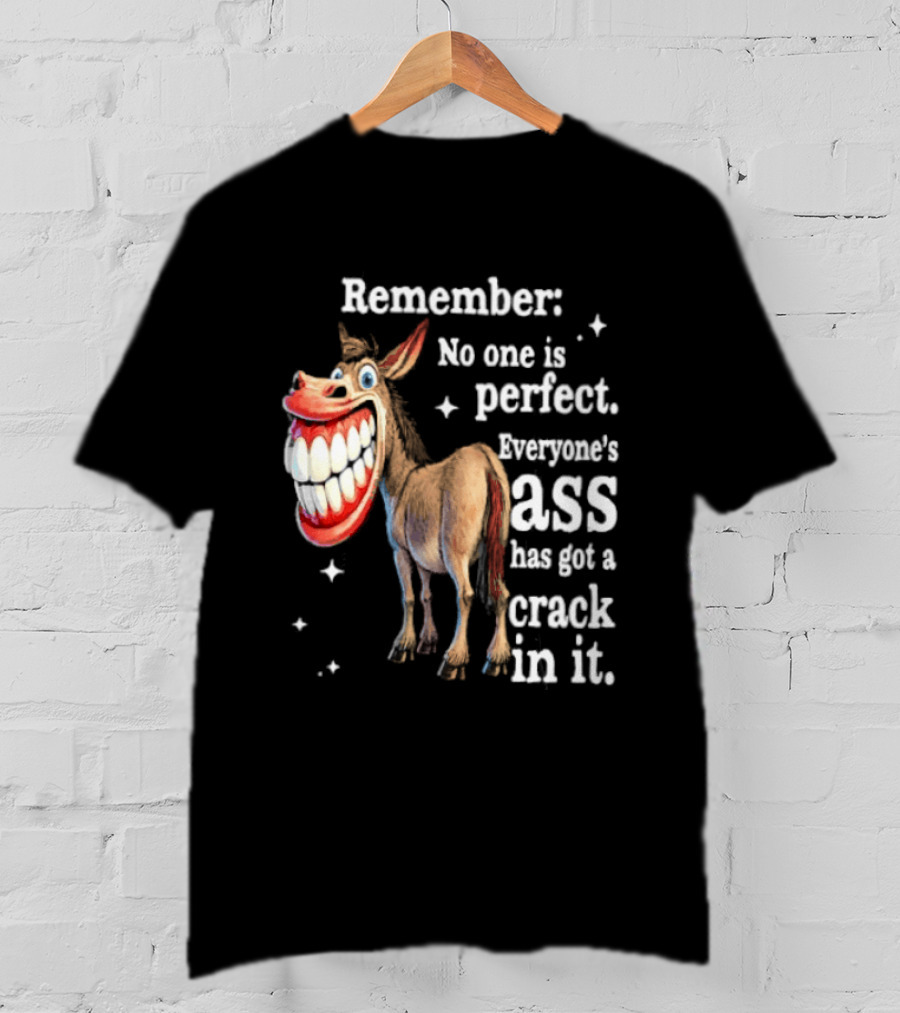 Remember No One Is Perfect Everyone's Ass Has Got A Crack In It Donkey T-Shirt