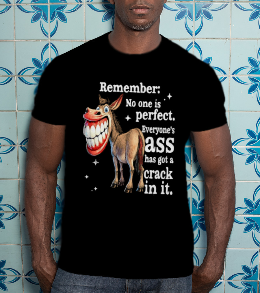 Remember No One Is Perfect Everyone's Ass Has Got A Crack In It Donkey T-Shirt