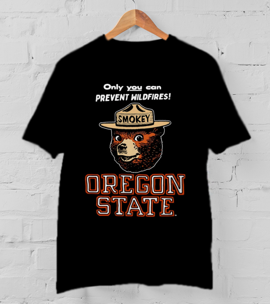 Smokey Bear Oregon State Only You Can Prevent Wildfires T-Shirt