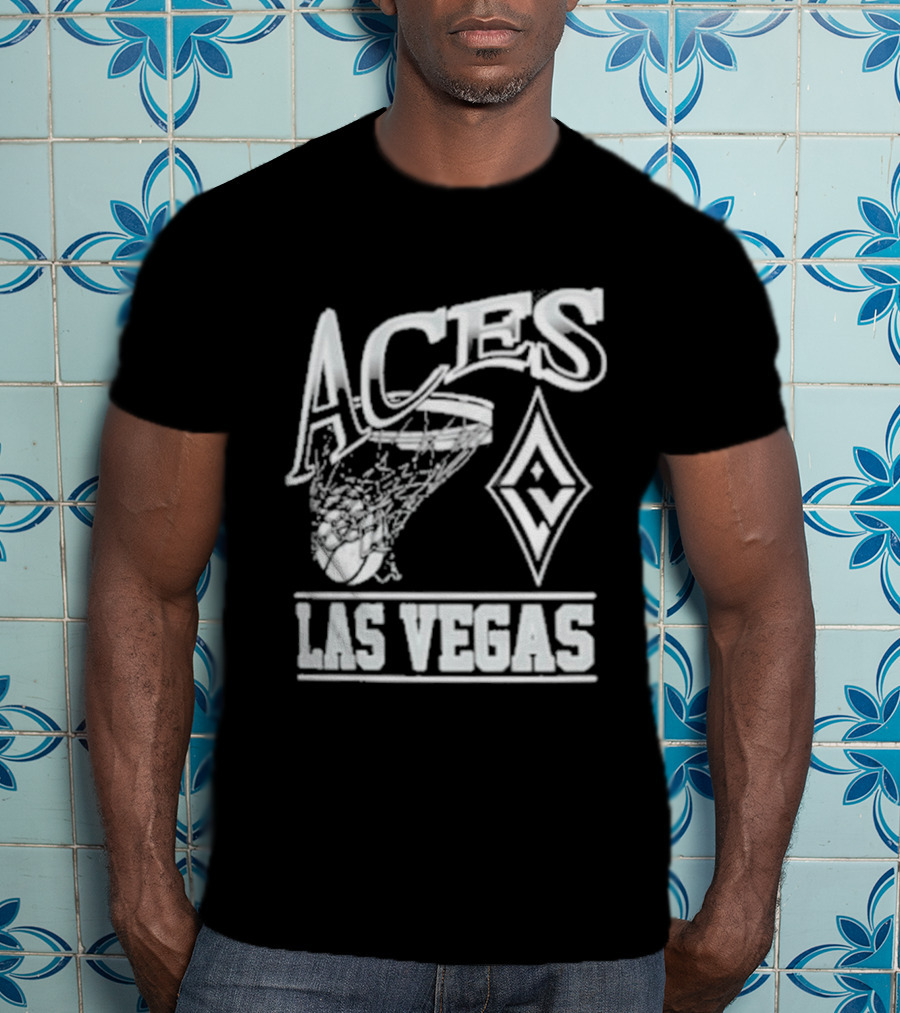 Las Vegas Aces Basketball Net And Diamond T-Shirt