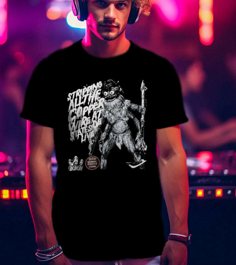 Stripping All The Copper Wire Stateside Live Gangstagrass Mercenary Freedom Infantry T-Shirt