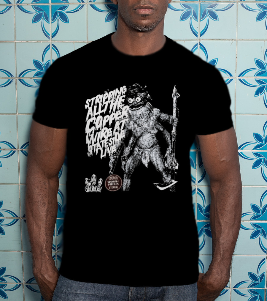 Stripping All The Copper Wire Stateside Live Gangstagrass Mercenary Freedom Infantry T-Shirt