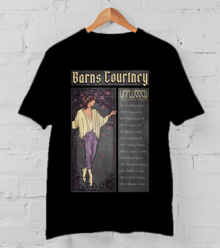 Barns Courtney Unplugged Tour May June 2023 UK Europe Dates T-Shirt