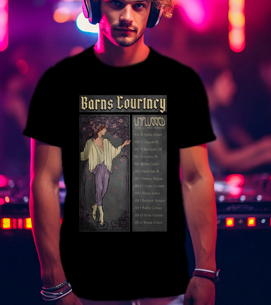 Barns Courtney Unplugged Tour May June 2023 UK Europe Dates T-Shirt