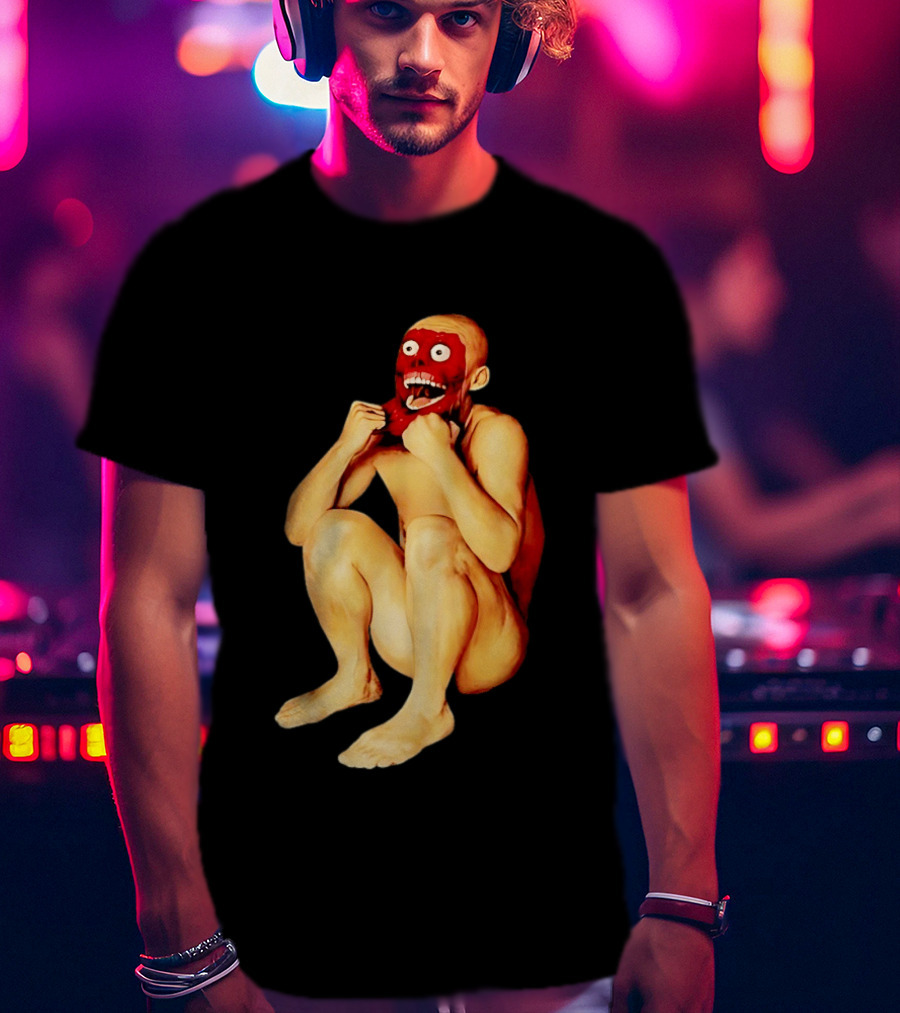 Face Off Meme Bald Character Peeling Illusion T-Shirt