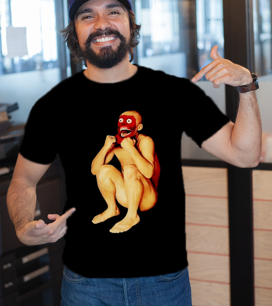 Face Off Meme Bald Character Peeling Illusion T-Shirt