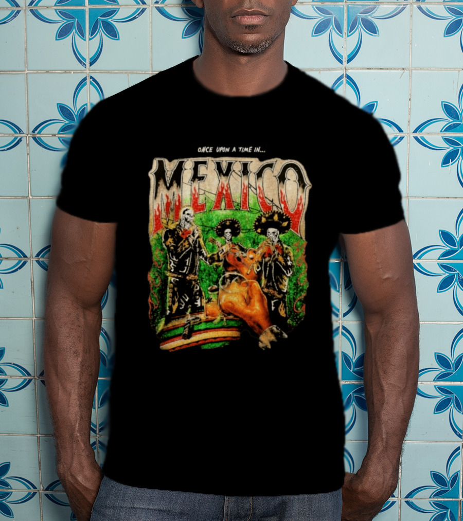 Warren Lotas Mexico Day Of The Dead Mariachi Skulls T-Shirt