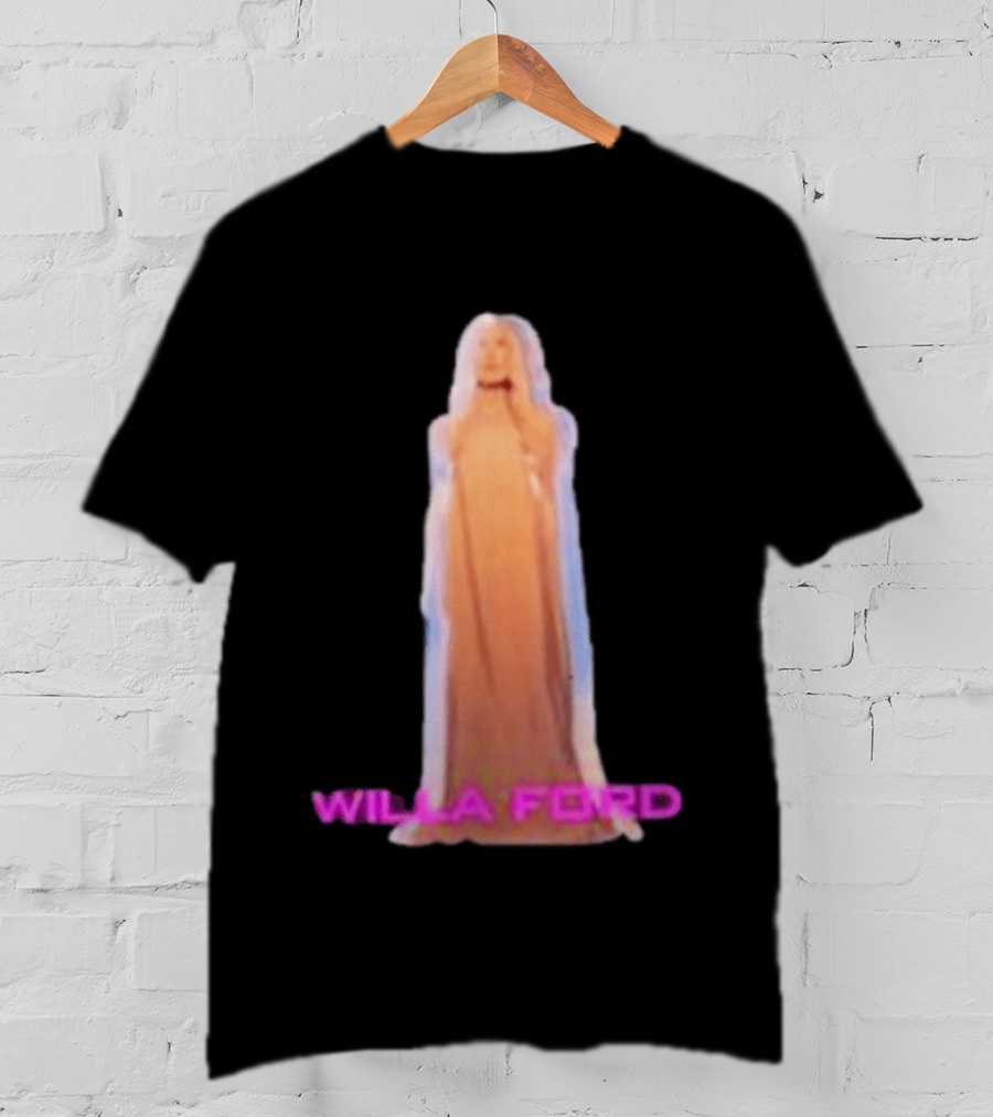 Willa Ford Statue Pink Text Highlighted T-Shirt