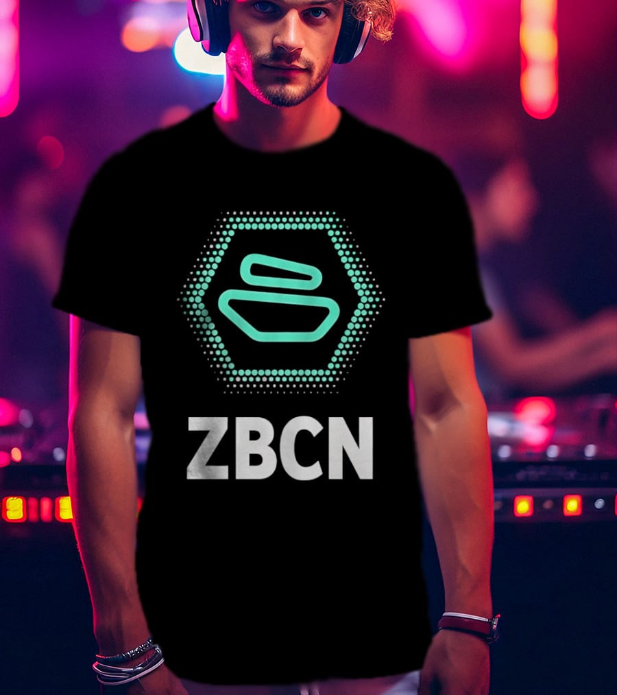 Zebec Network ZBCN Token Hexagon Mint Blue T-Shirt