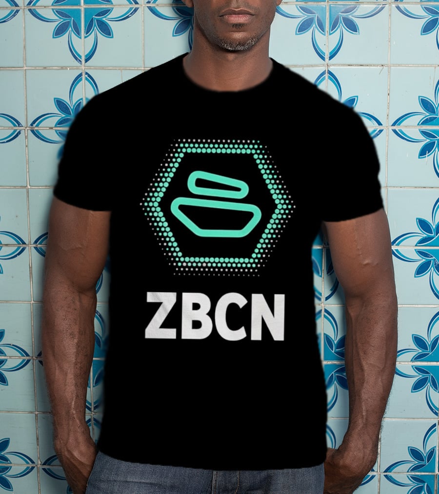 Zebec Network ZBCN Token Hexagon Mint Blue T-Shirt