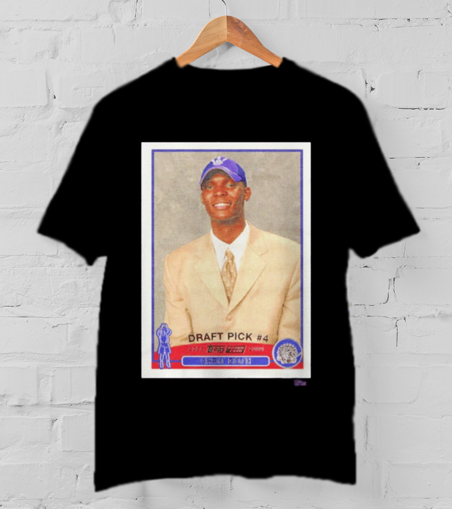 Toronto Raptors Chris Bosh 2003 Topps Draft Pick #4 Basketball Card T-Shirt