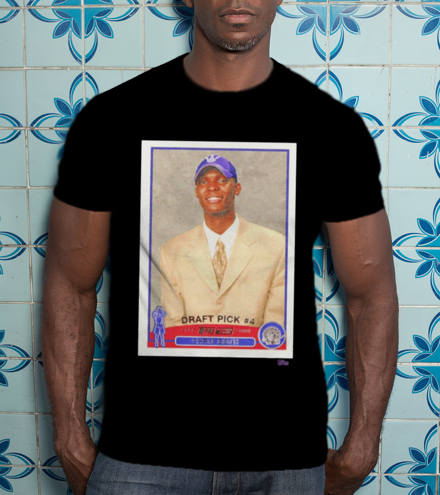 Toronto Raptors Chris Bosh 2003 Topps Draft Pick #4 Basketball Card T-Shirt