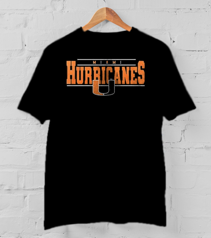 Miami Hurricanes U NCAA Firefighter American Flag T-Shirt