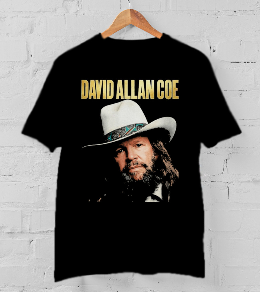 David Allan Coe Country Music Iconic Cowboy Hat T-Shirt