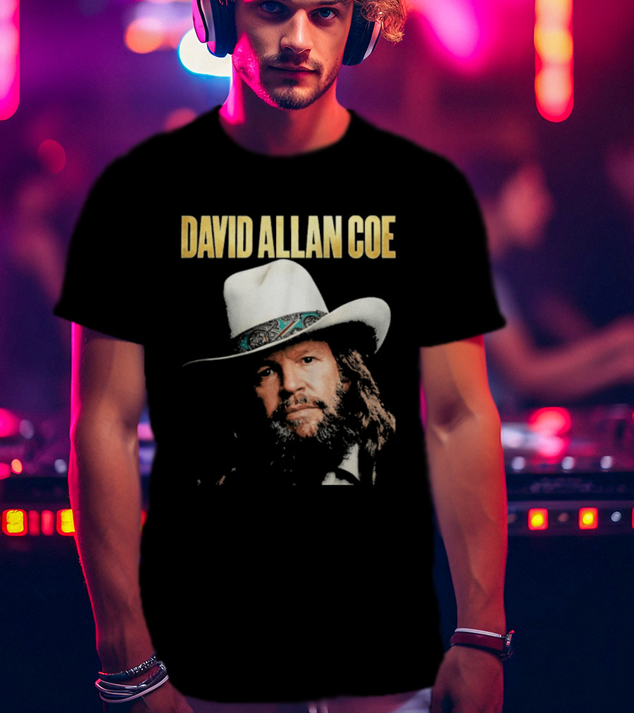 David Allan Coe Country Music Iconic Cowboy Hat T-Shirt