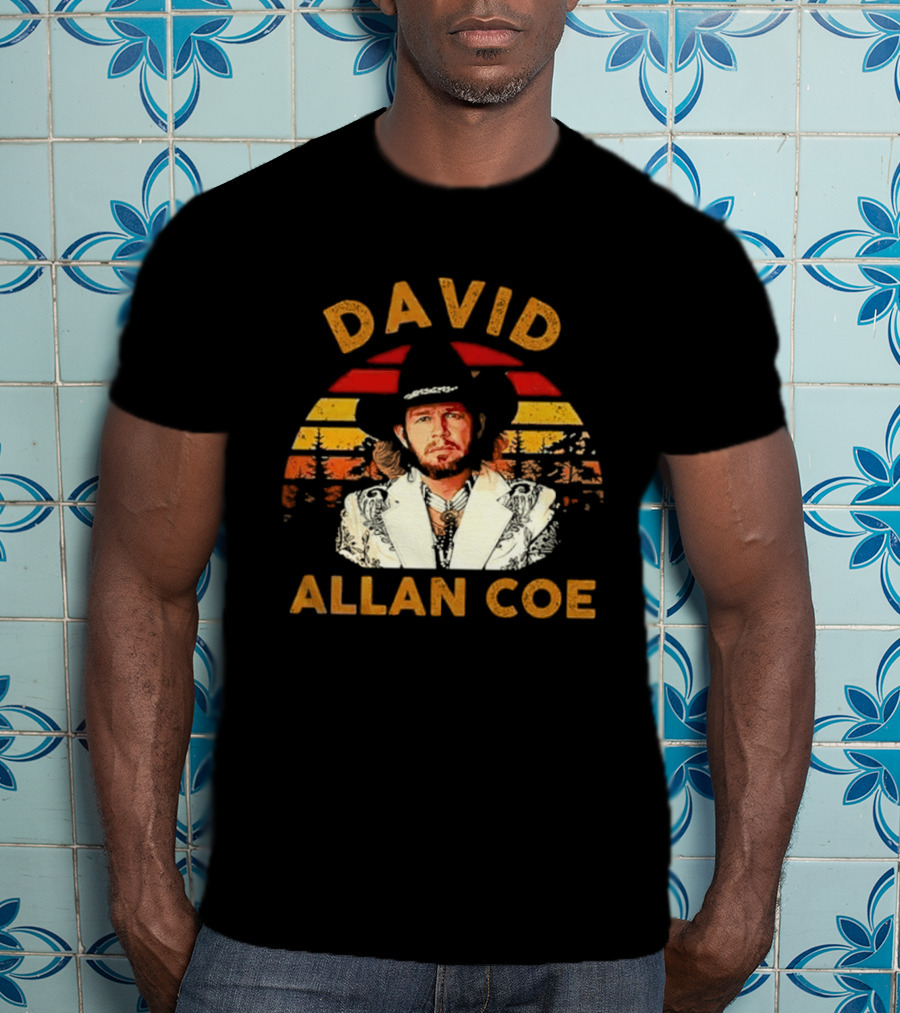 David Allan Coe Sunset Country Music T-Shirt