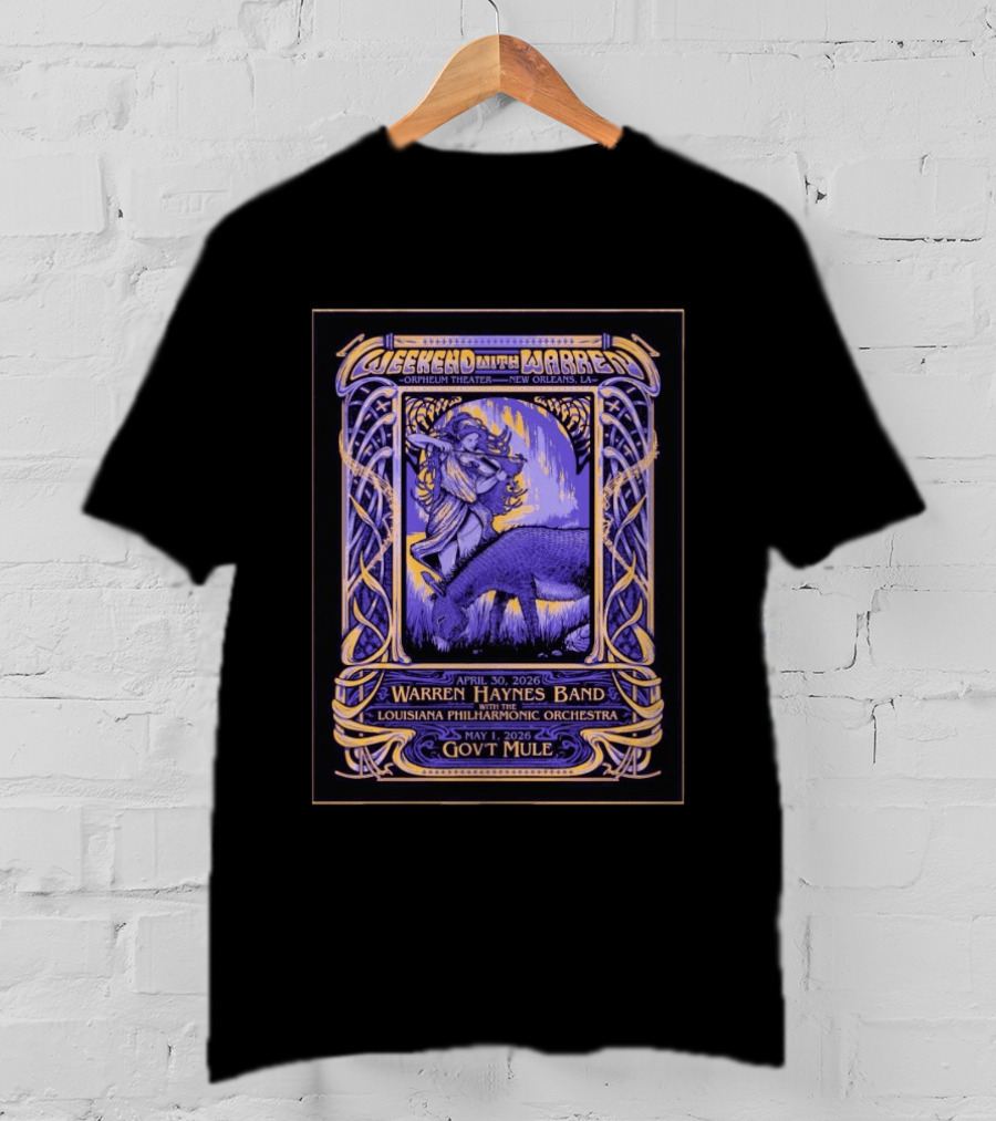 Weekend With Warren Haynes Band New Orleans Orpheum Theater April 30 May 1 2026 Louisiana Philharmonic Orchestra Gov't Mule T-Shirt