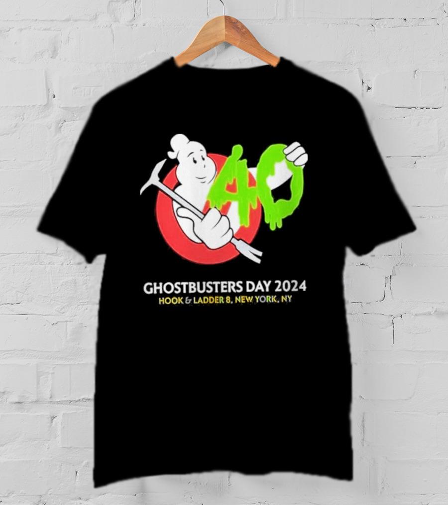 Ghostbusters Day 2024 40th Anniversary Hook Ladder 8 New York NY T-Shirt