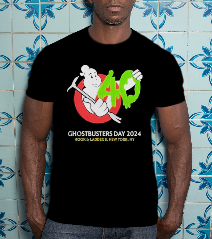 Ghostbusters Day 2024 40th Anniversary Hook Ladder 8 New York NY T-Shirt