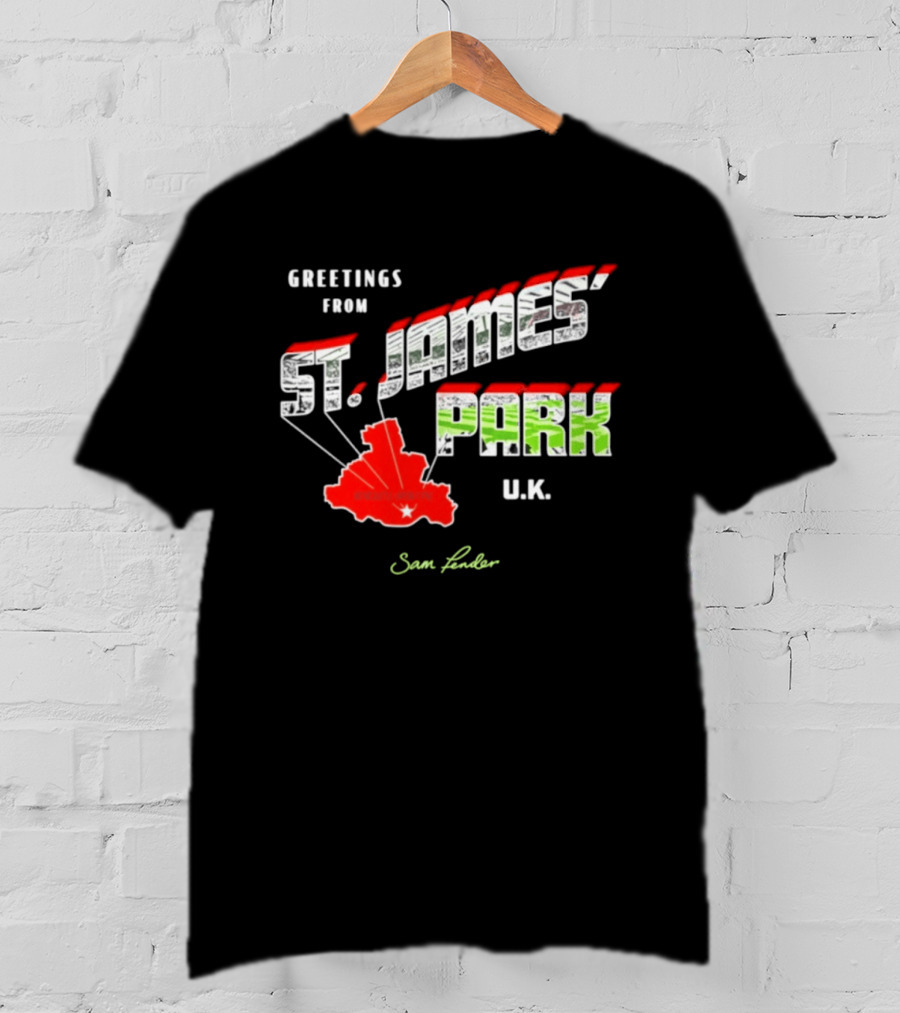 Greetings From St James Park UK Soccer Stadium Souvenir T-Shirt
