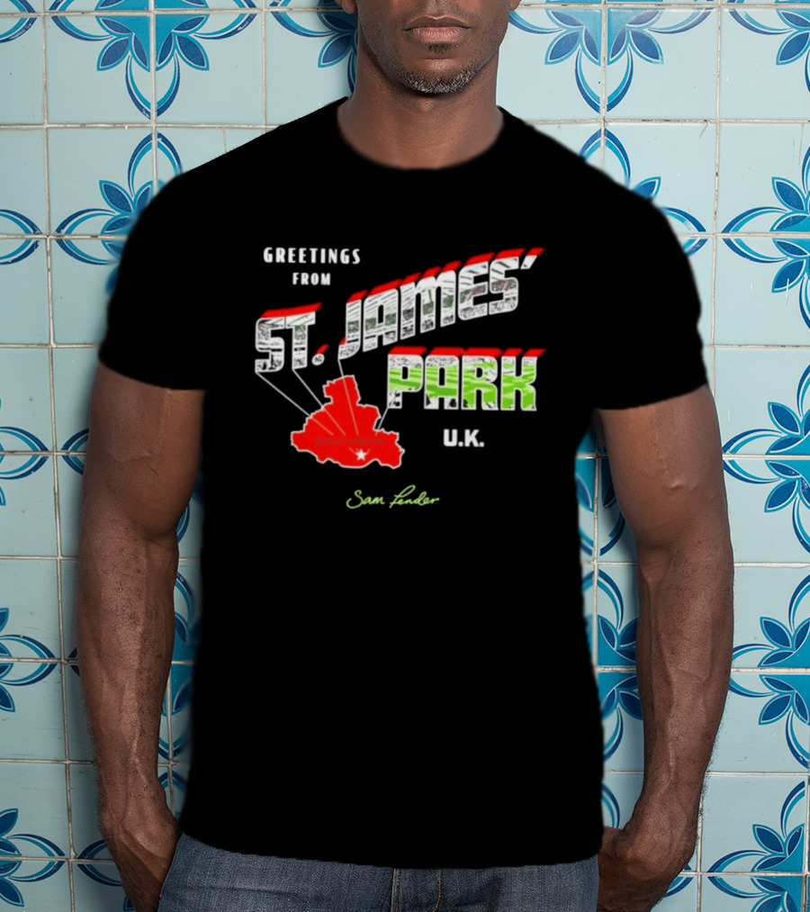 Greetings From St James Park UK Soccer Stadium Souvenir T-Shirt