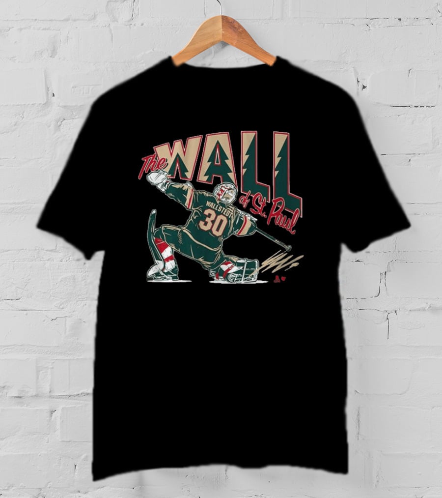 The Wall Of St. Paul Jesper Wallstedt 30 Hockey Goalie T-Shirt