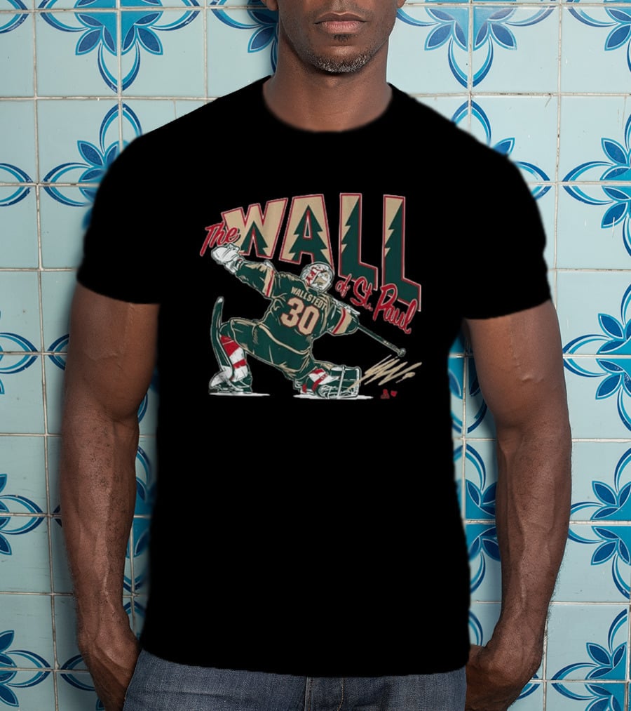 The Wall Of St. Paul Jesper Wallstedt 30 Hockey Goalie T-Shirt