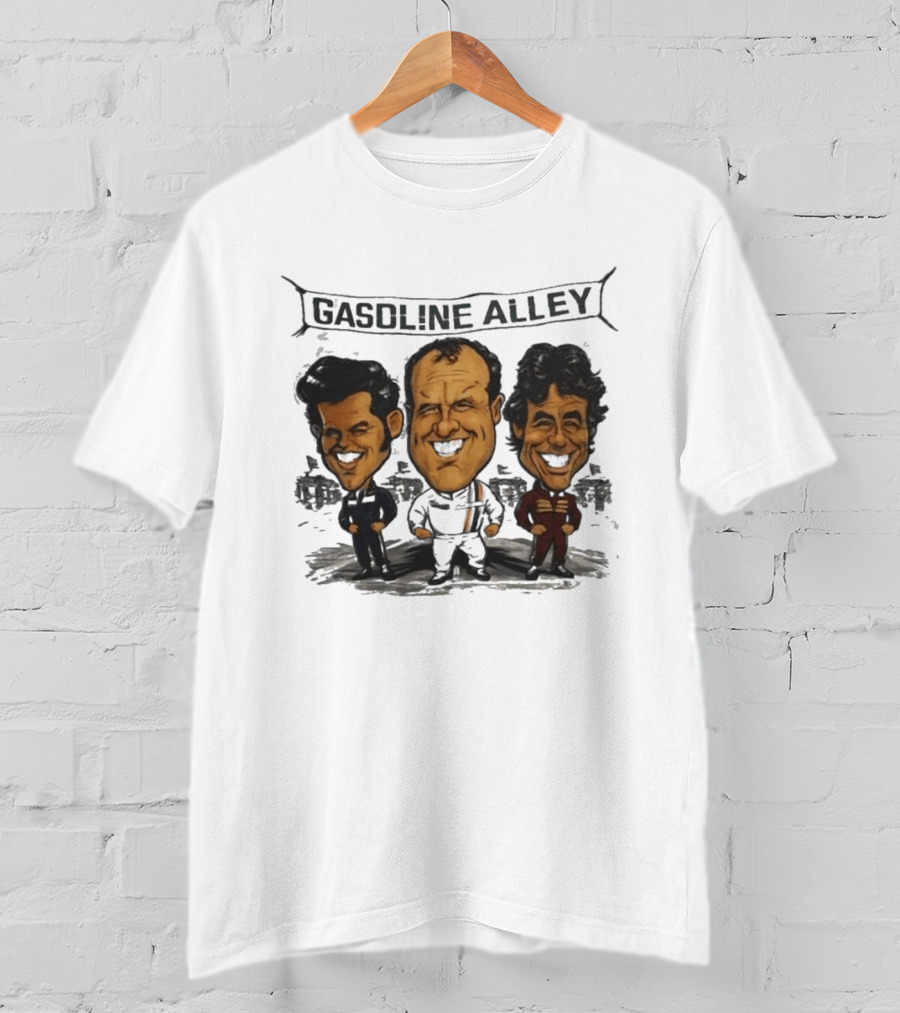 Gasoline Alley Caricature Classic Racing Characters T-Shirt