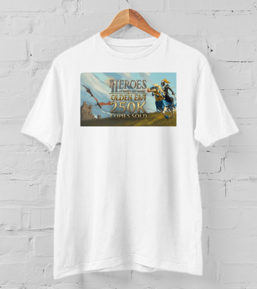 Heroes Of Might And Magic Olden Era 250K Copies Sold With Knight And Dragon T-Shirt