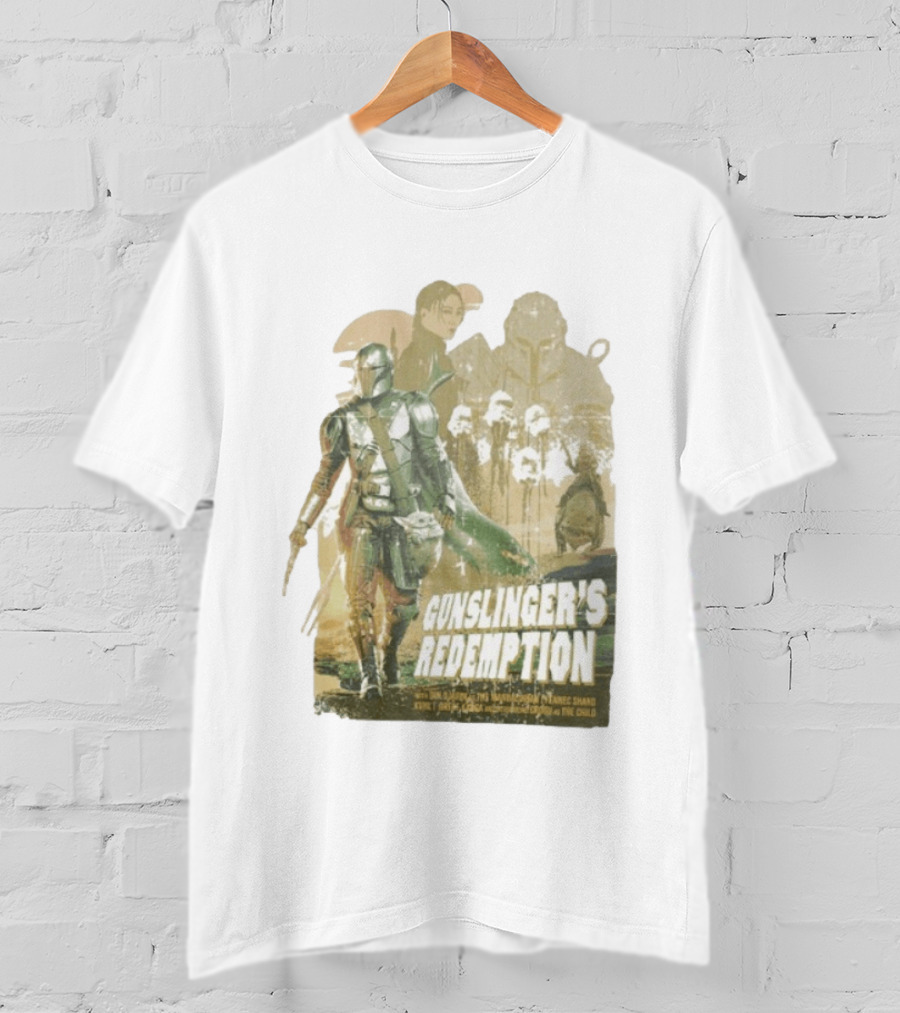 Gunslinger's Redemption Star Wars Heroes Villains 2026 Mandalorian Boba Fett Fennec Shand T-Shirt