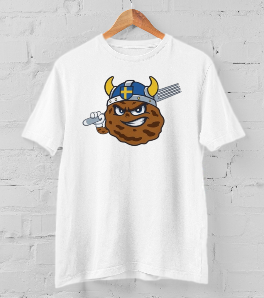 Kane County Cougars Swedish Meatballs 2026 Baseball Viking Helmet Fork T-Shirt