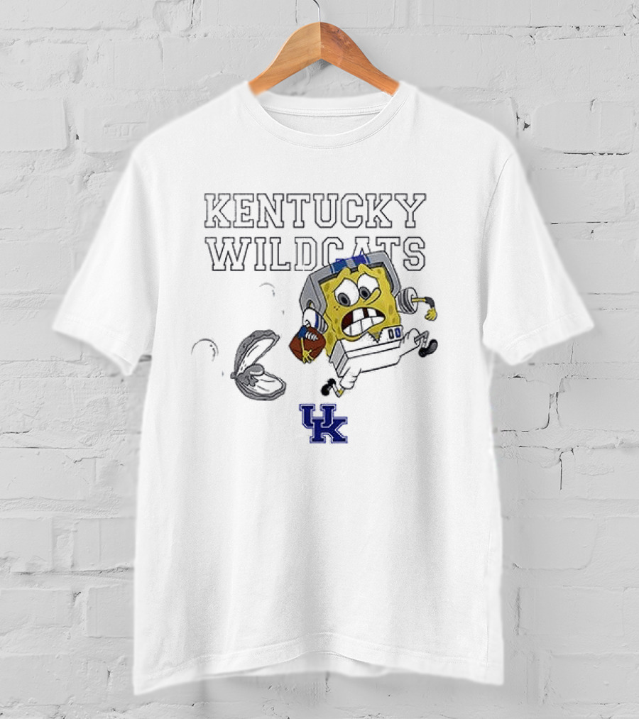 Kentucky Wildcats Spongebob SquarePants Football Collaboration T-Shirt