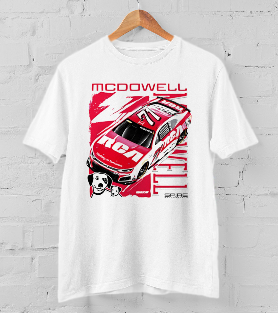 McDowell RCA 2026 Racing Car Number 34 Spire Motorsports T-Shirt