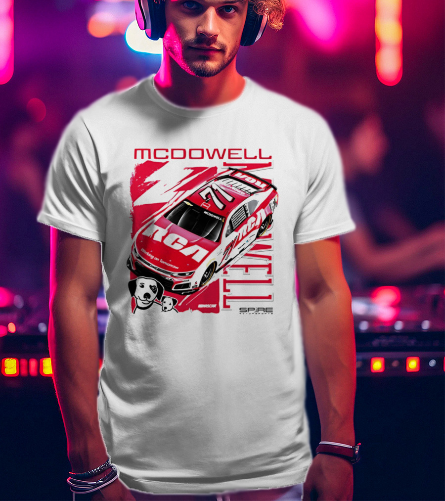 McDowell RCA 2026 Racing Car Number 34 Spire Motorsports T-Shirt