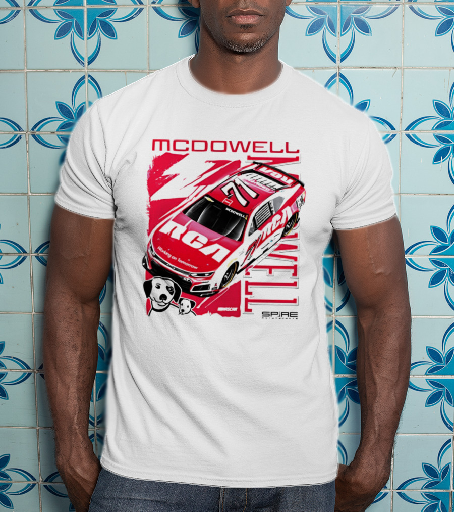 McDowell RCA 2026 Racing Car Number 34 Spire Motorsports T-Shirt