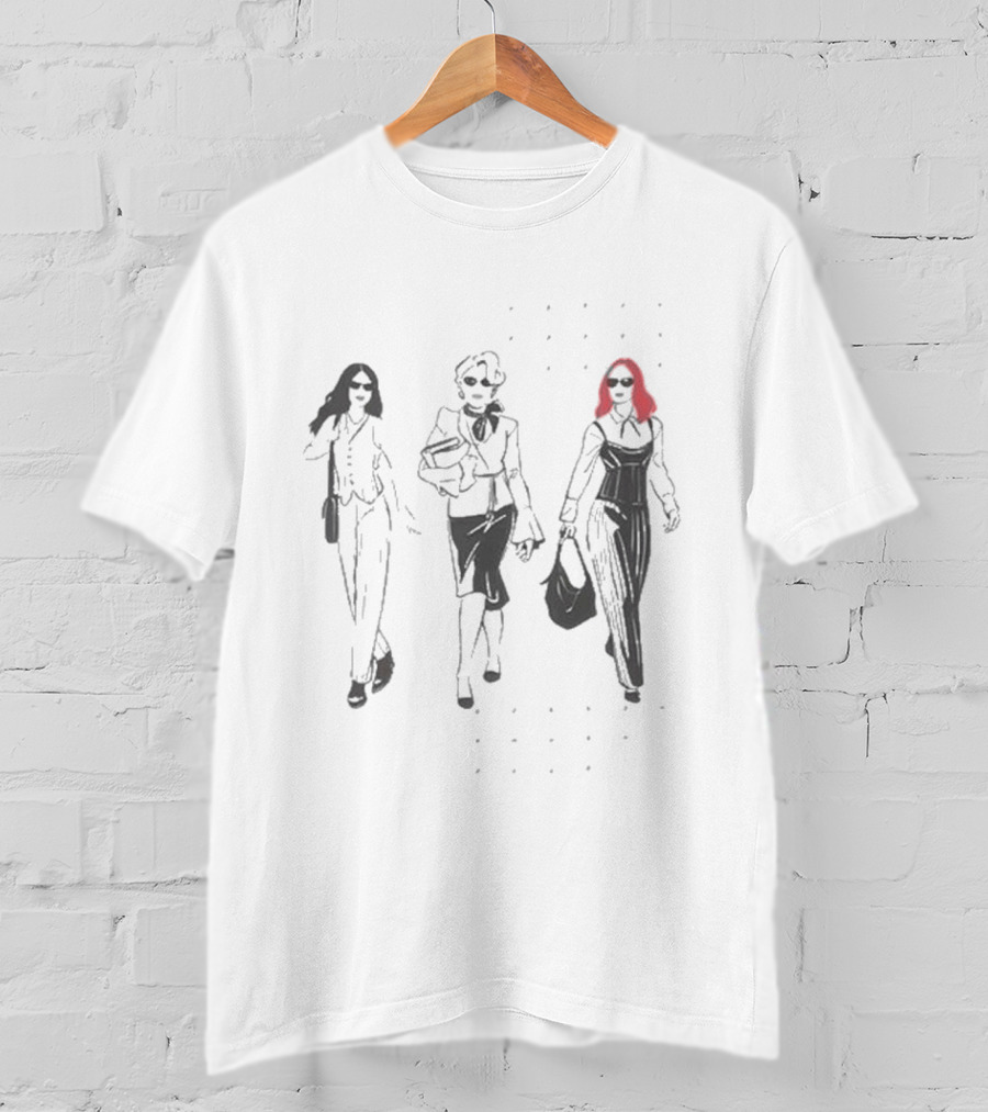 The Devil Wears Prada 2 Fashion Illustration Ladies Sunglasses Pink Hair T-Shirt
