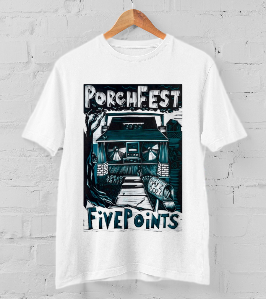 PorchFest FivePoints May 2026 Huntsville AL Music Event T-Shirt