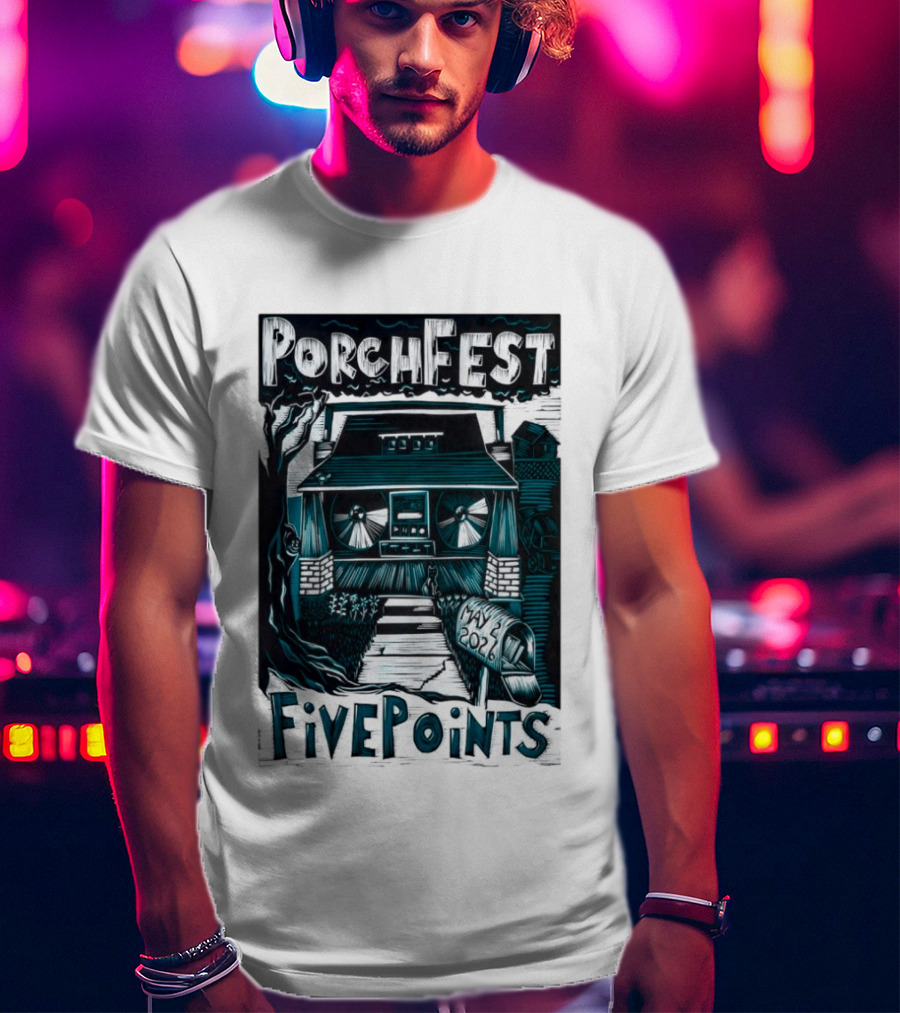 PorchFest FivePoints May 2026 Huntsville AL Music Event T-Shirt