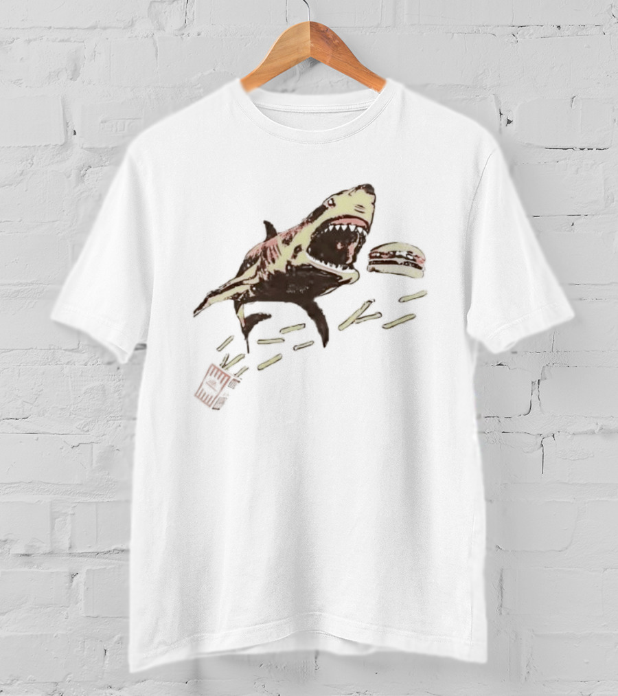 Whataburger Shark Eating Burger And Fries T-Shirt