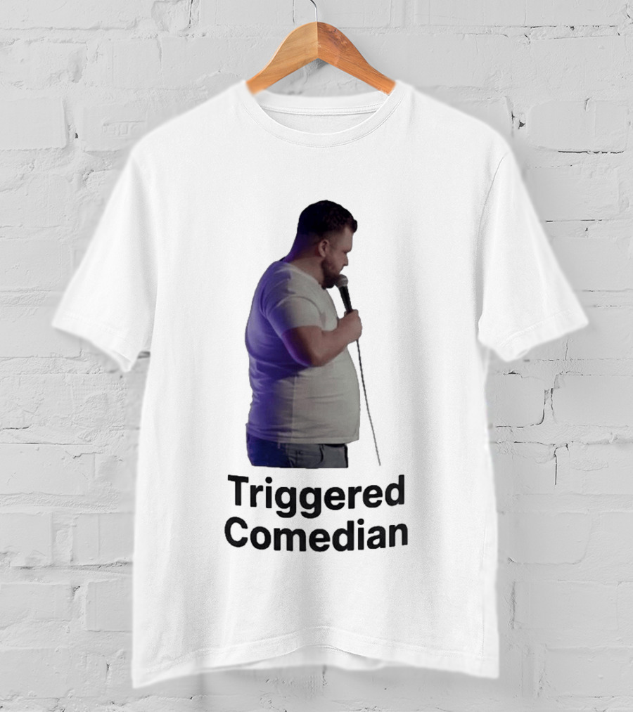 Triggered Comedian Stand Up Microphone Performance T-Shirt