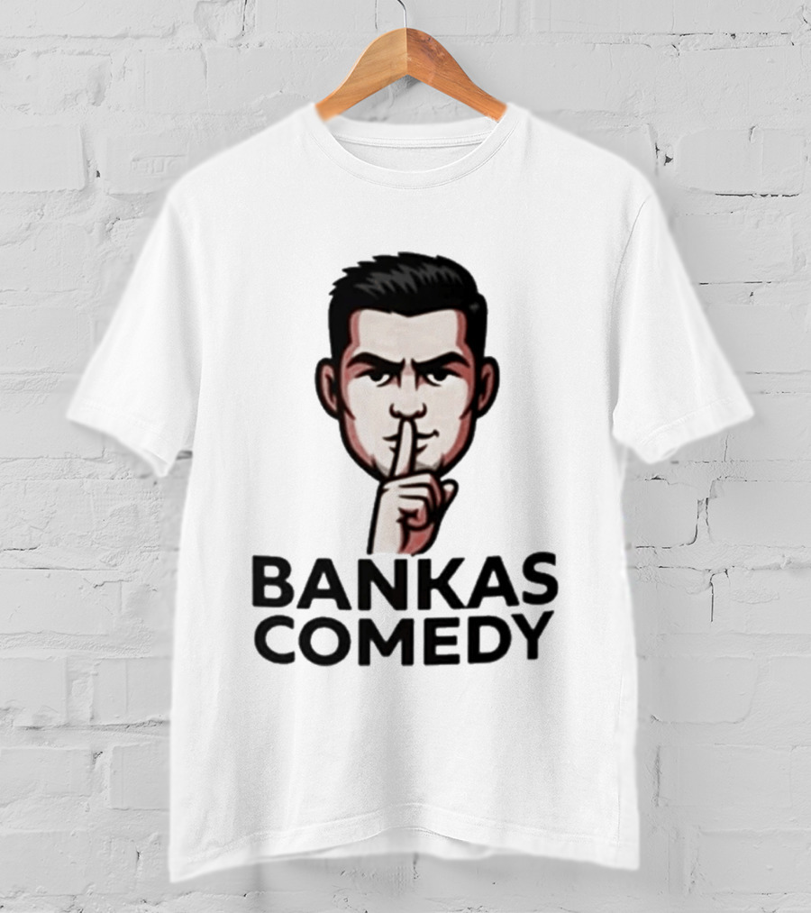 Bankas Comedy Silenced Finger Gesture T-Shirt