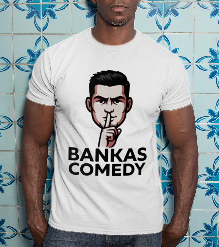Bankas Comedy Silenced Finger Gesture T-Shirt