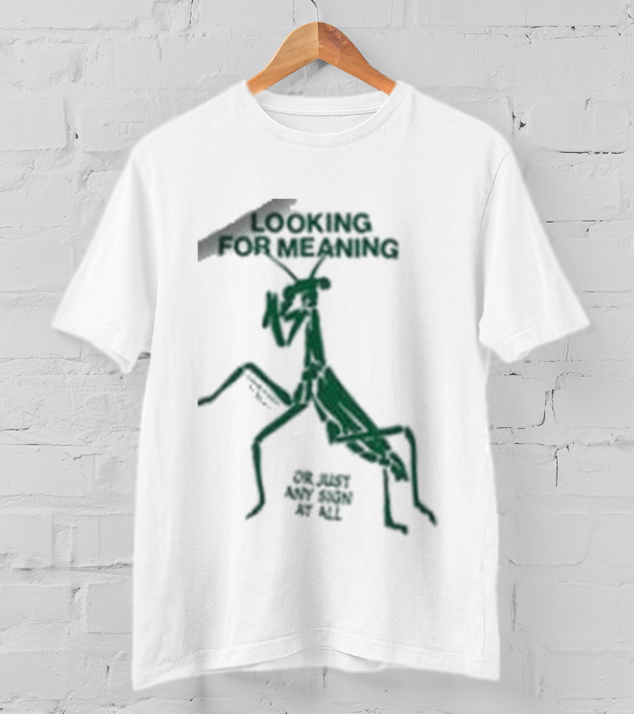 Creature Of Habit Praying Mantis Looking For Meaning Or Just Any Sign At All T-Shirt