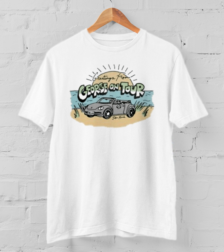 Greetings From George On Tour Beach Car Jake Minch T-Shirt