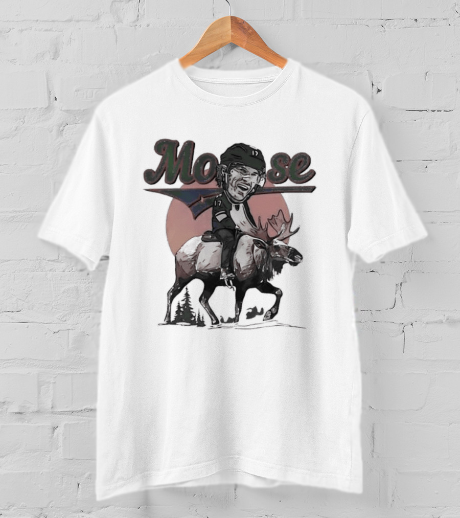 Marcus Foligno Moose Riding Adventure Big Head T-Shirt