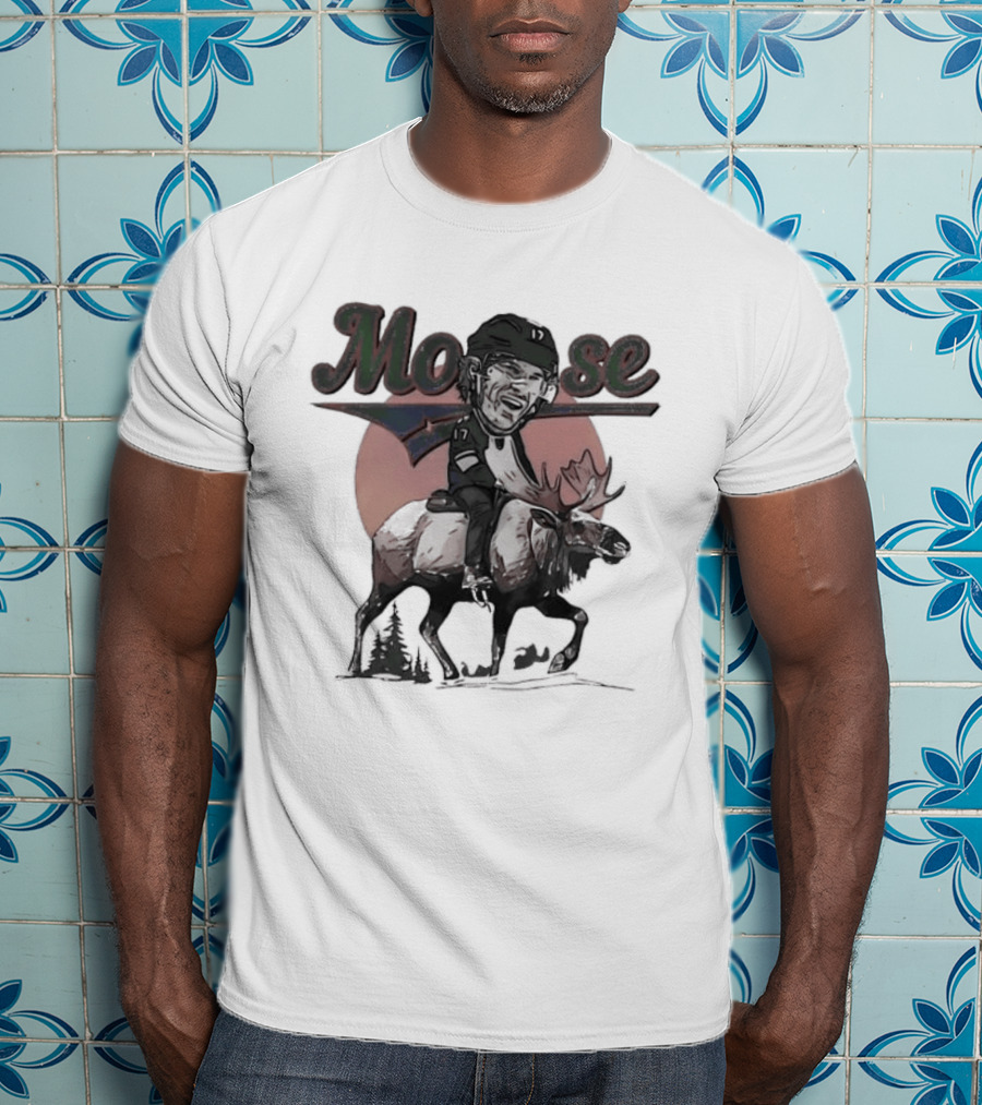 Marcus Foligno Moose Riding Adventure Big Head T-Shirt
