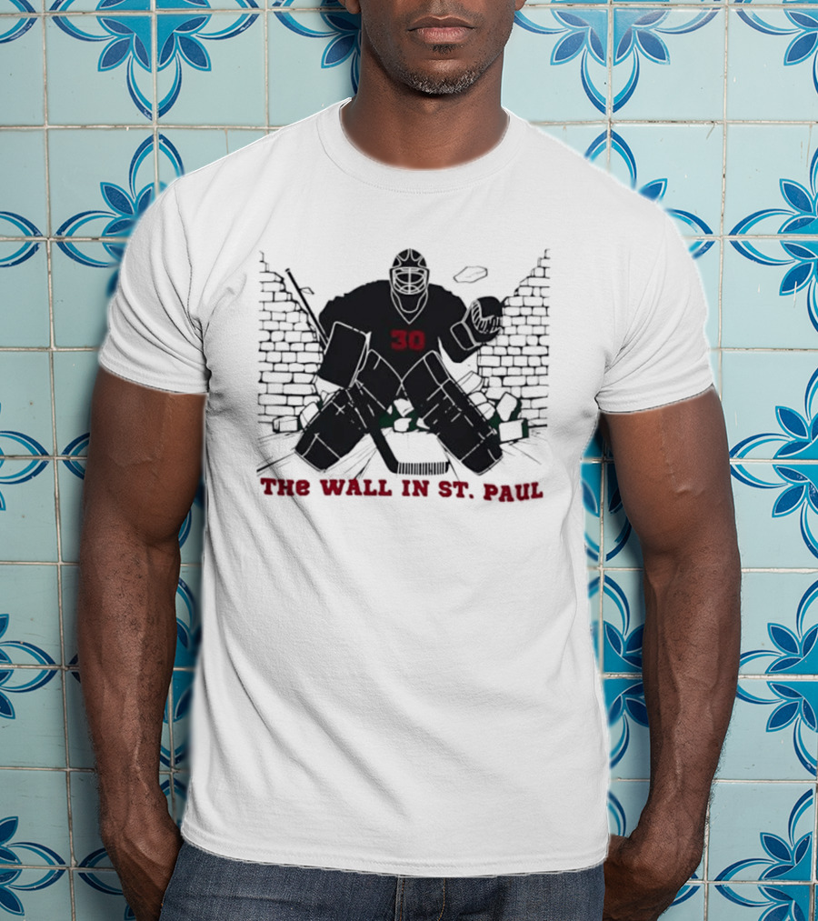 Minnesota Wild Number 30 The Wall In St Paul T-Shirt