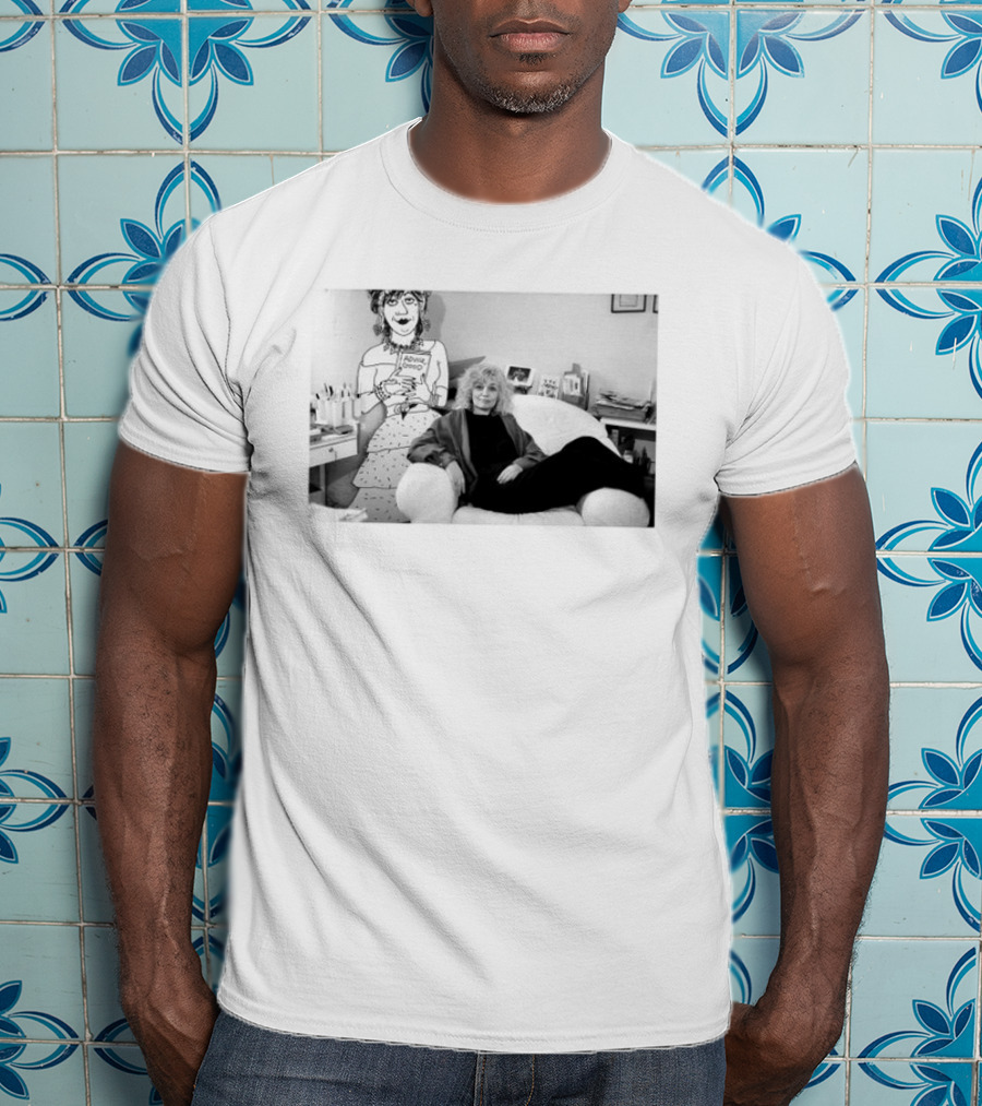 Nicole Hollander With Iconic Advice Lady Cartoon T-Shirt