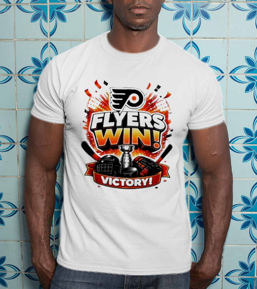Philadelphia Flyers Win Victory Ice Hockey Celebration T-Shirt